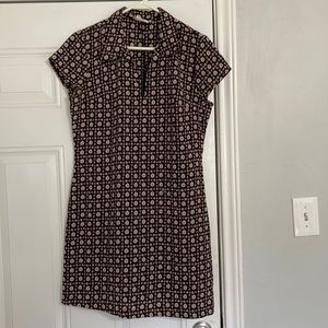 Vintage small dress - brown with flowers